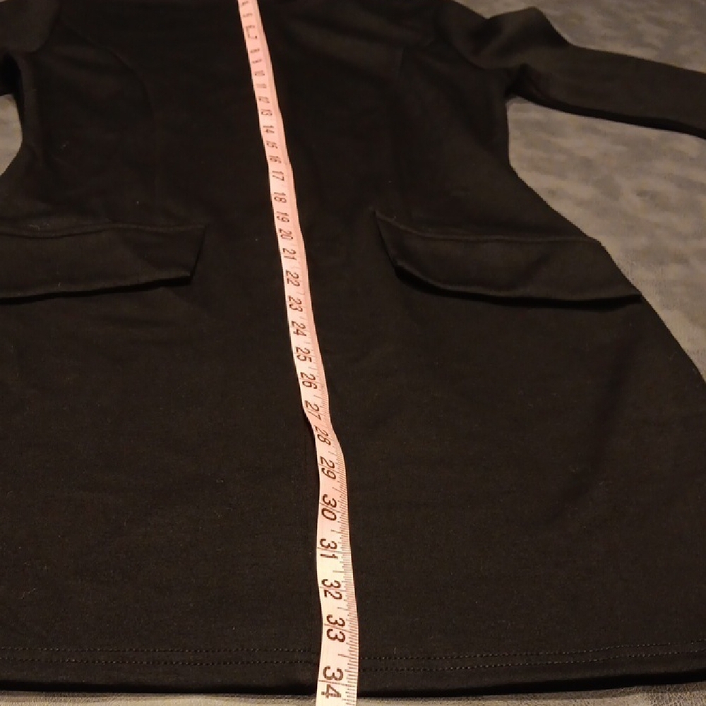 NWT! Black Bell Sleeve Asymmetrical Cocktail Dress - Picture 11 of 13
